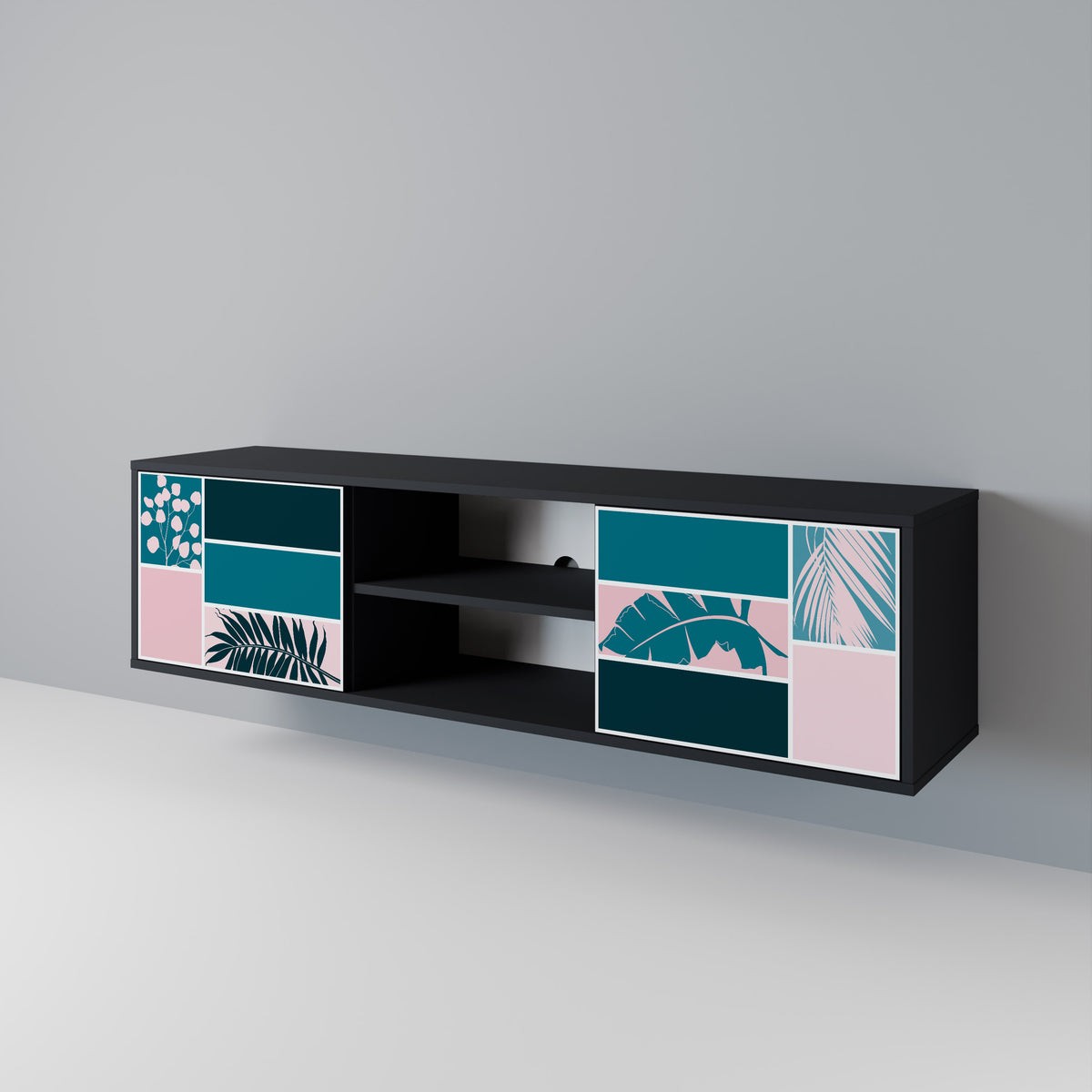 COMBINATION OF SHAPES Mueble de TV de 2 Puertas