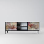 VEILED SUMMIT 2-Door TV Stand in Black Finish