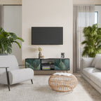 ROYAL GREEN 2-Door TV Stand in Black Finish