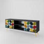 WEIGHTLESS HOURS Mueble de TV de 2 Puertas en Acabado Negro