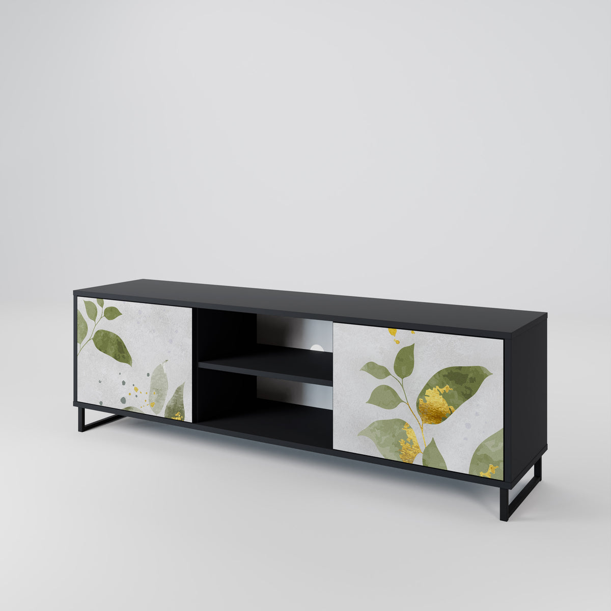 ELEGANT BOTANICS Mueble de TV de 2 Puertas