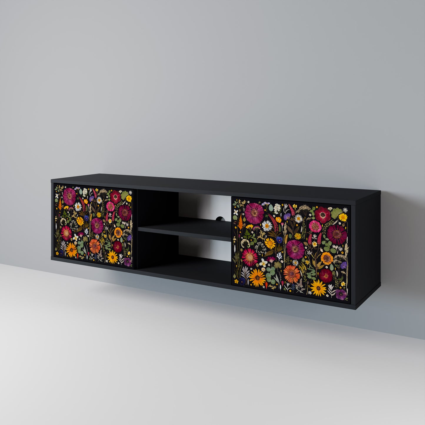 MIDNIGHT GARDEN Mueble de TV de 2 Puertas