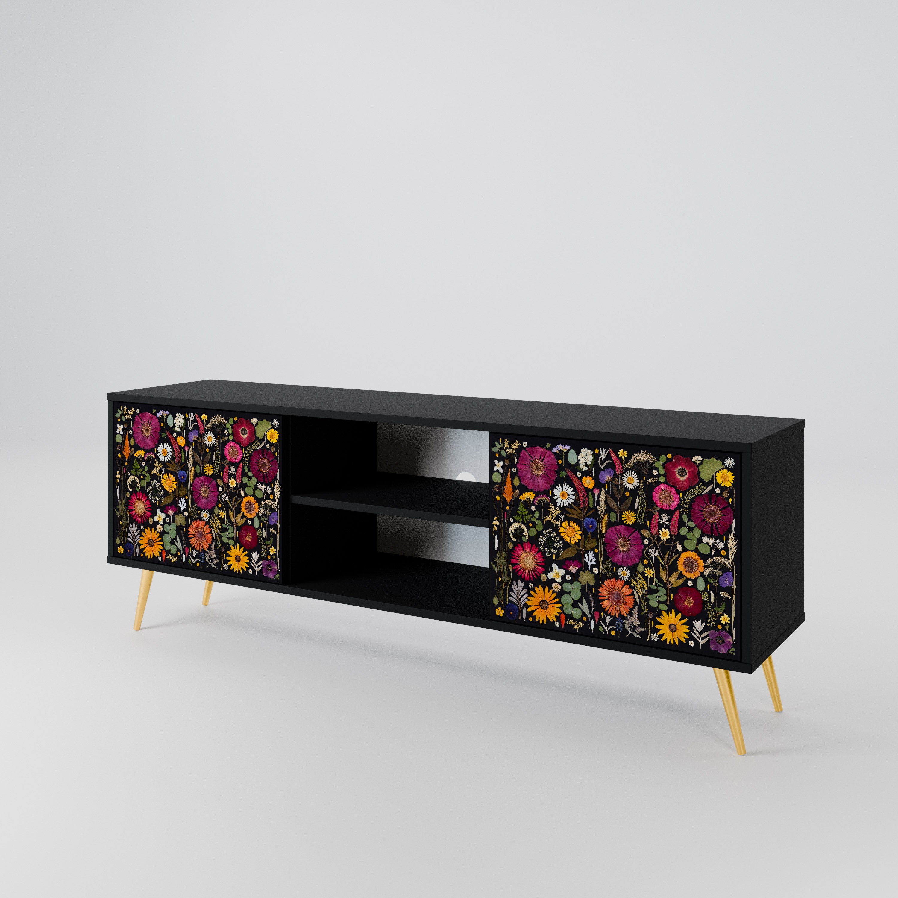 MIDNIGHT GARDEN Mueble de TV de 2 Puertas