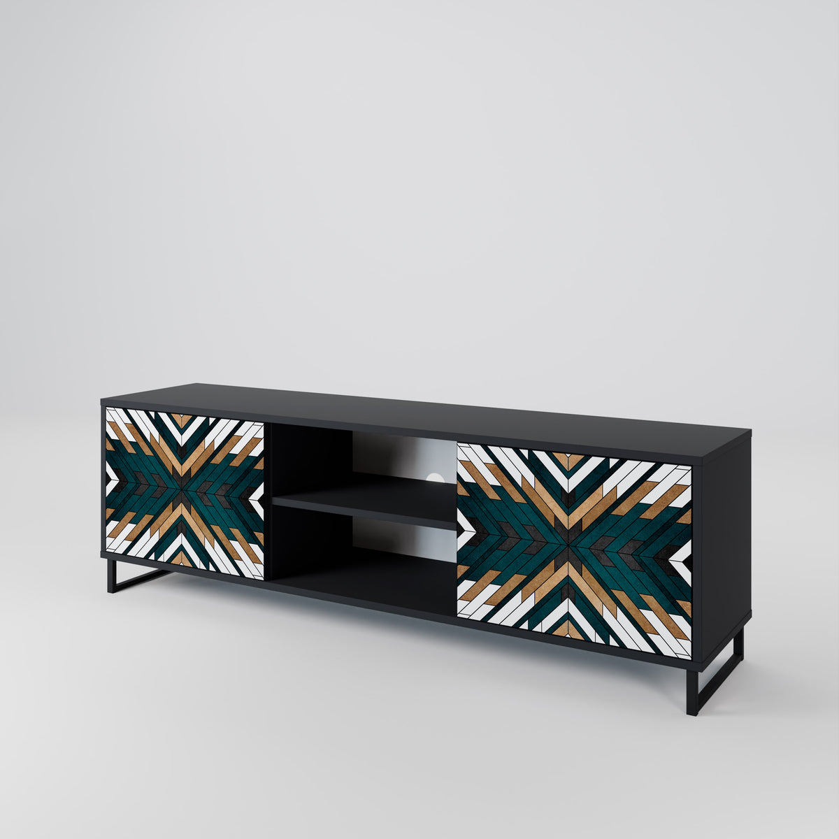 ARTISTIC GEOMETRY Mueble de TV de 2 Puertas