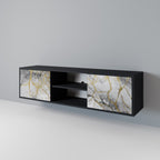 TIMELESS GLIDE Mueble de TV de 2 Puertas en Acabado Negro