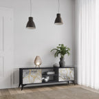 TIMELESS GLIDE Mueble de TV de 2 Puertas en Acabado Negro