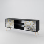 TIMELESS GLIDE Mueble de TV de 2 Puertas en Acabado Negro