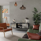 TIMELESS GLIDE Mueble de TV de 2 Puertas en Acabado Negro