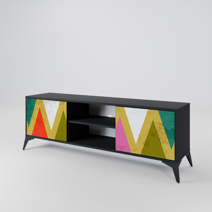 COLORFUL TRIANGLES Mueble de TV de 2 Puertas