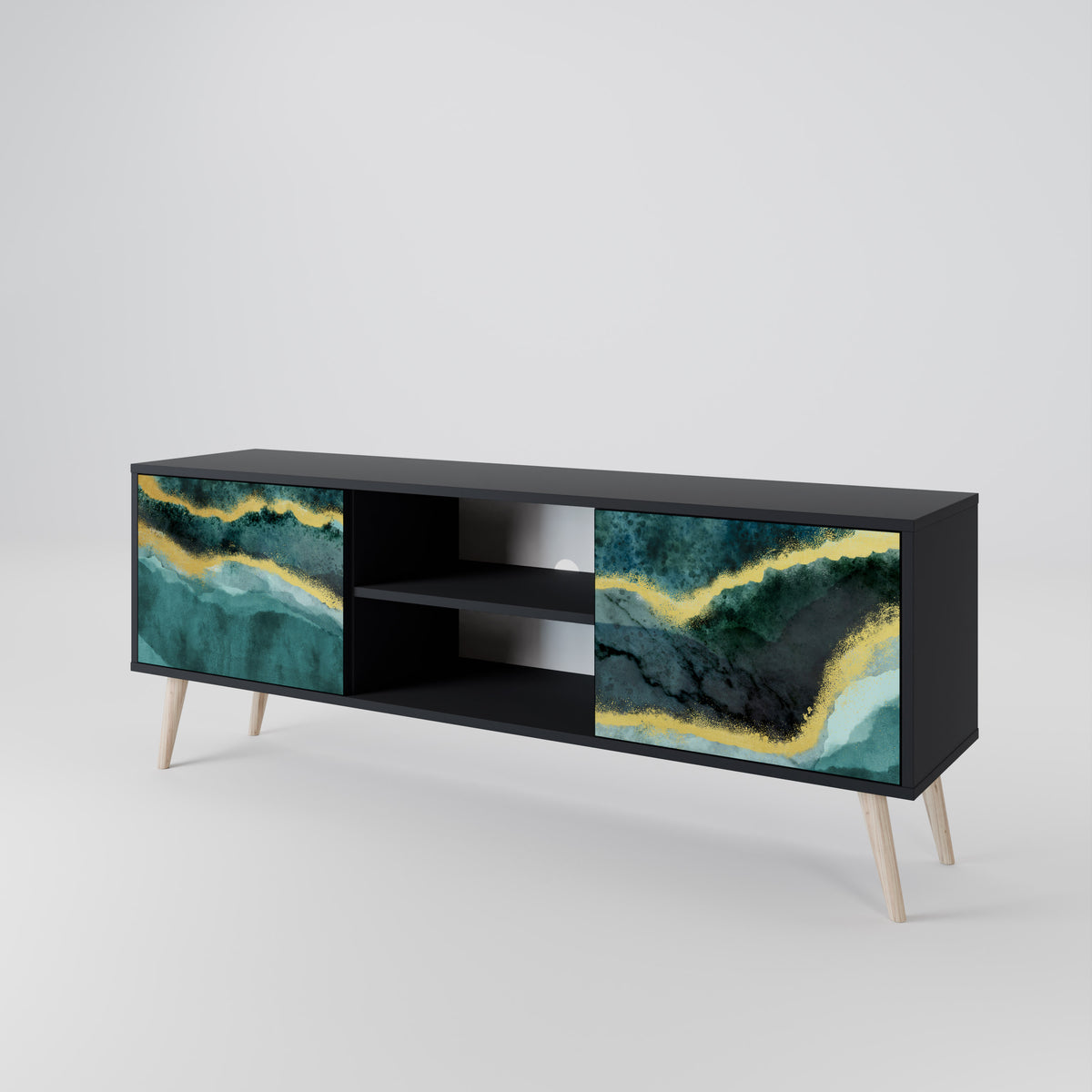 GOLDRUSH ODYSSEY Mueble de TV de 2 Puertas