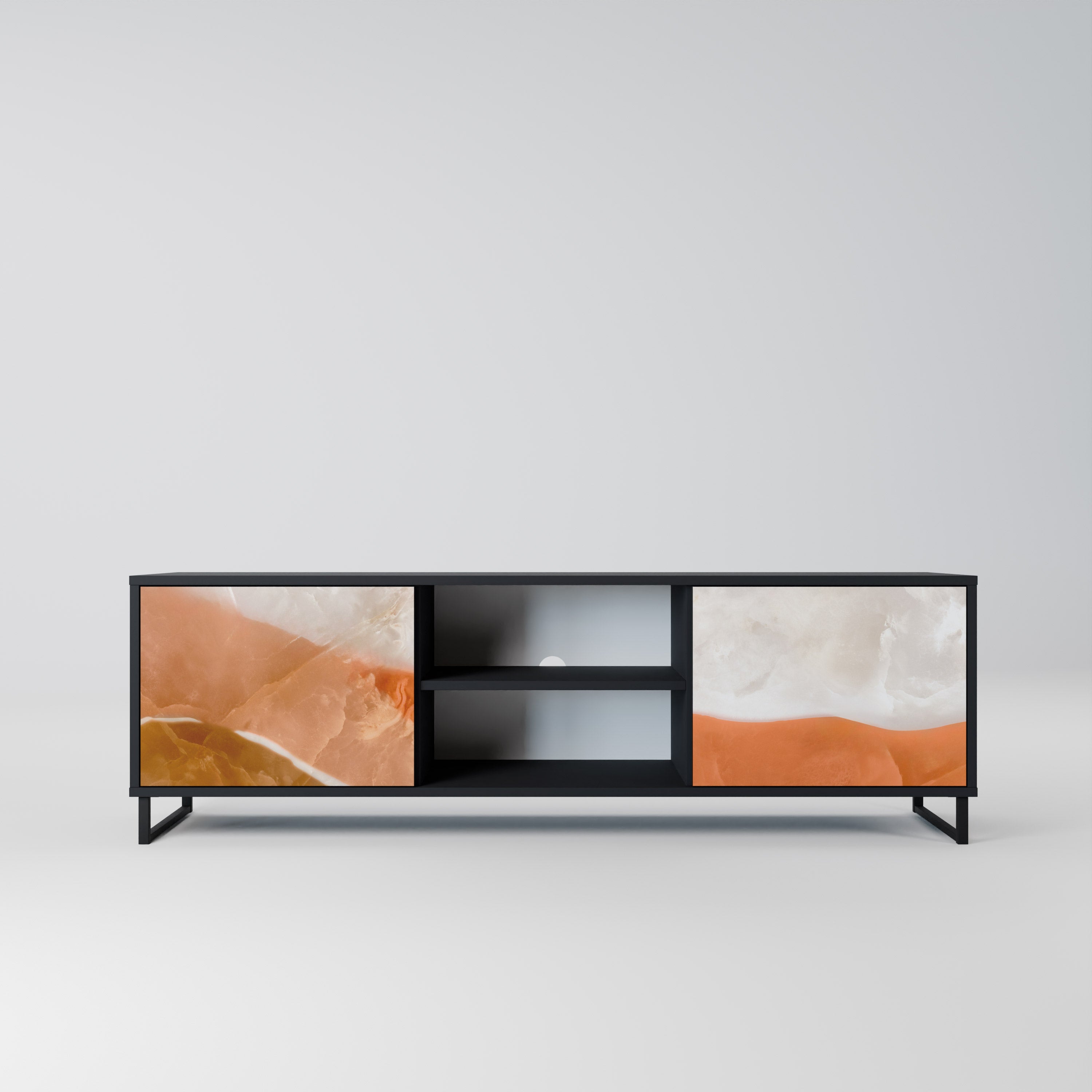 Mueble de TV de 2 puertas SPLENDOUR de SANDHILLS con acabado negro