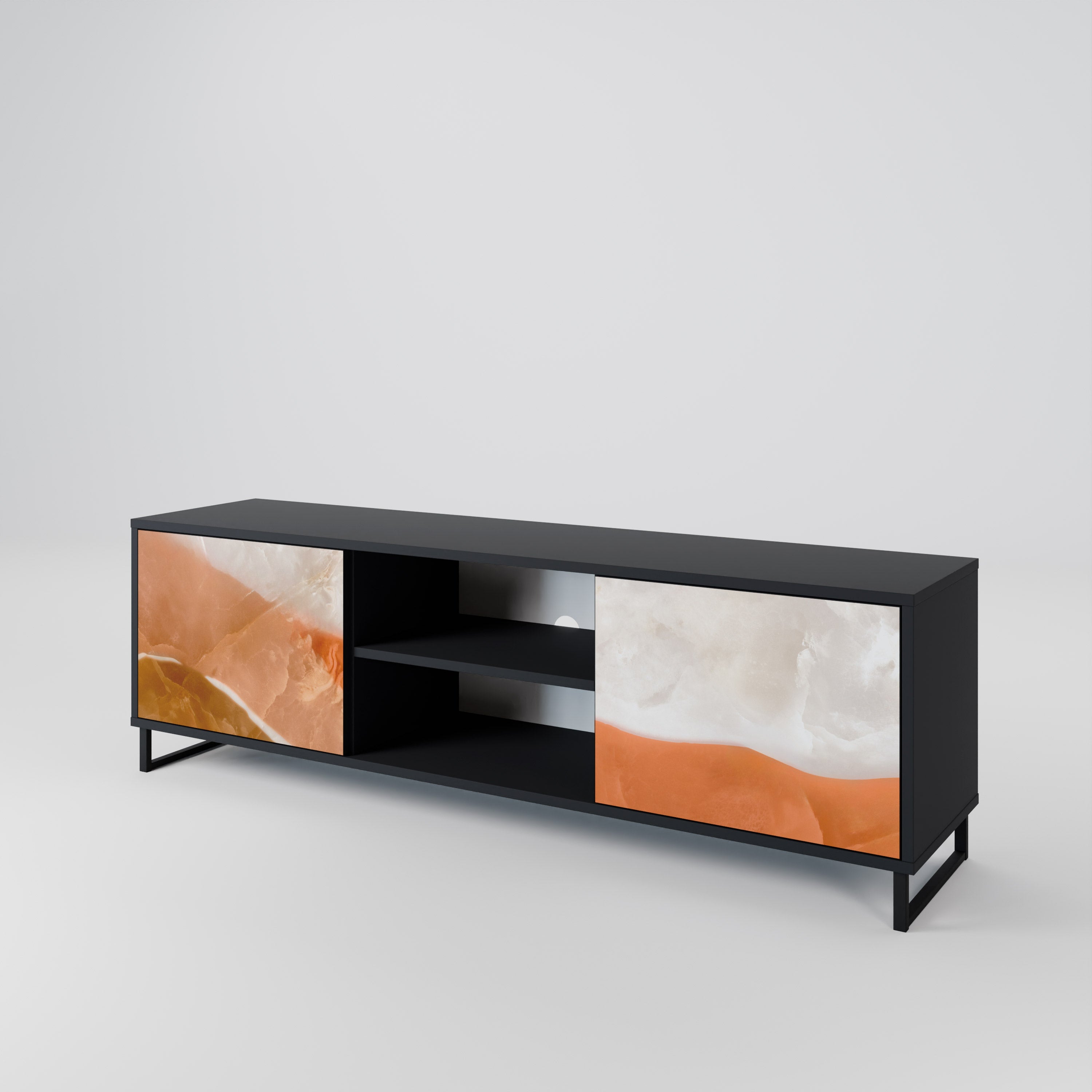Mueble de TV de 2 puertas SPLENDOUR de SANDHILLS con acabado negro