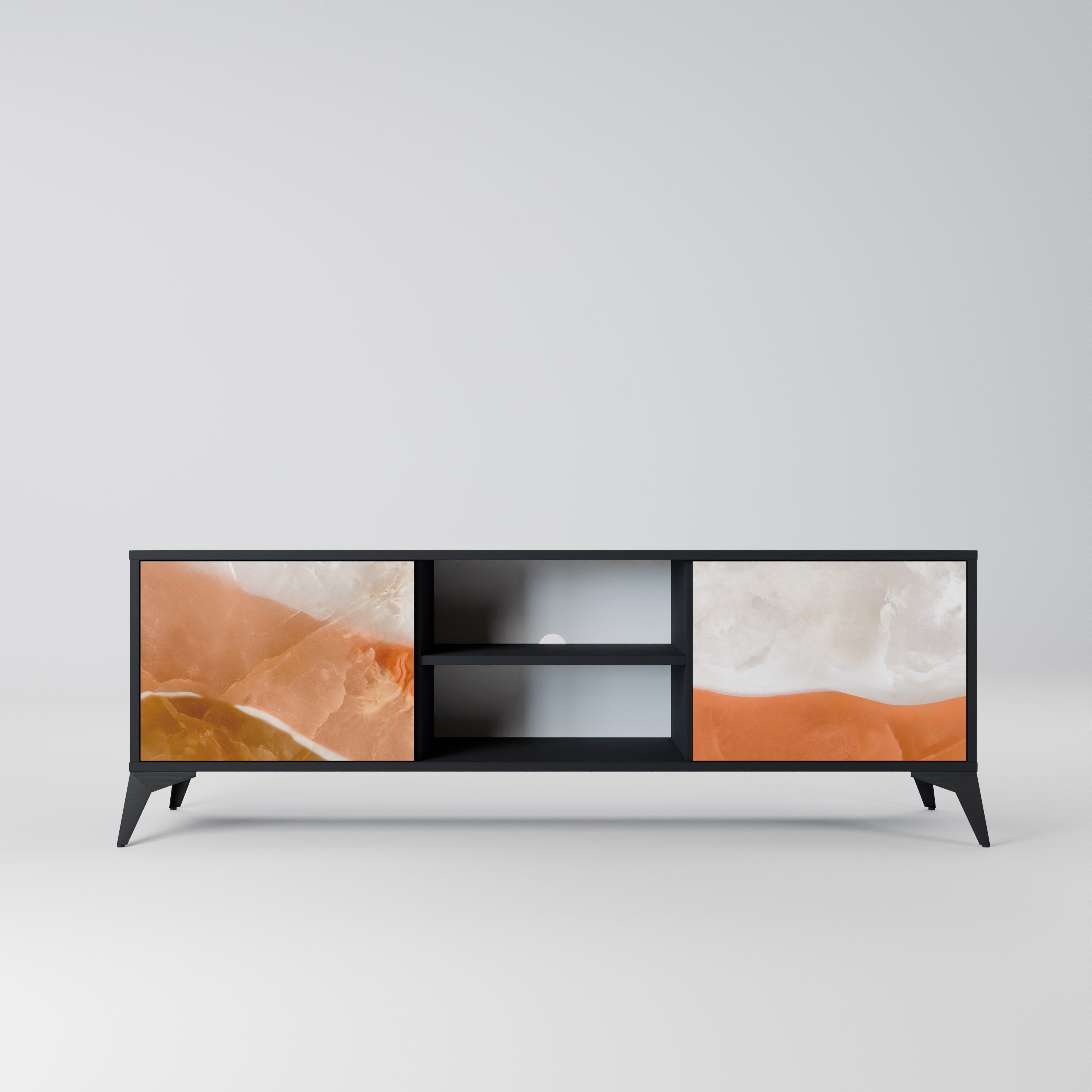 Mueble de TV de 2 puertas SPLENDOUR de SANDHILLS con acabado negro