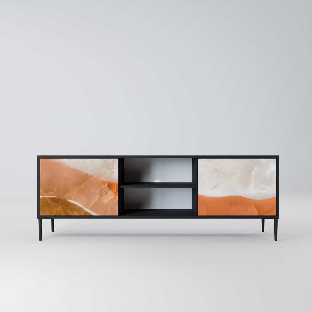 Mueble de TV de 2 puertas SPLENDOUR de SANDHILLS con acabado negro