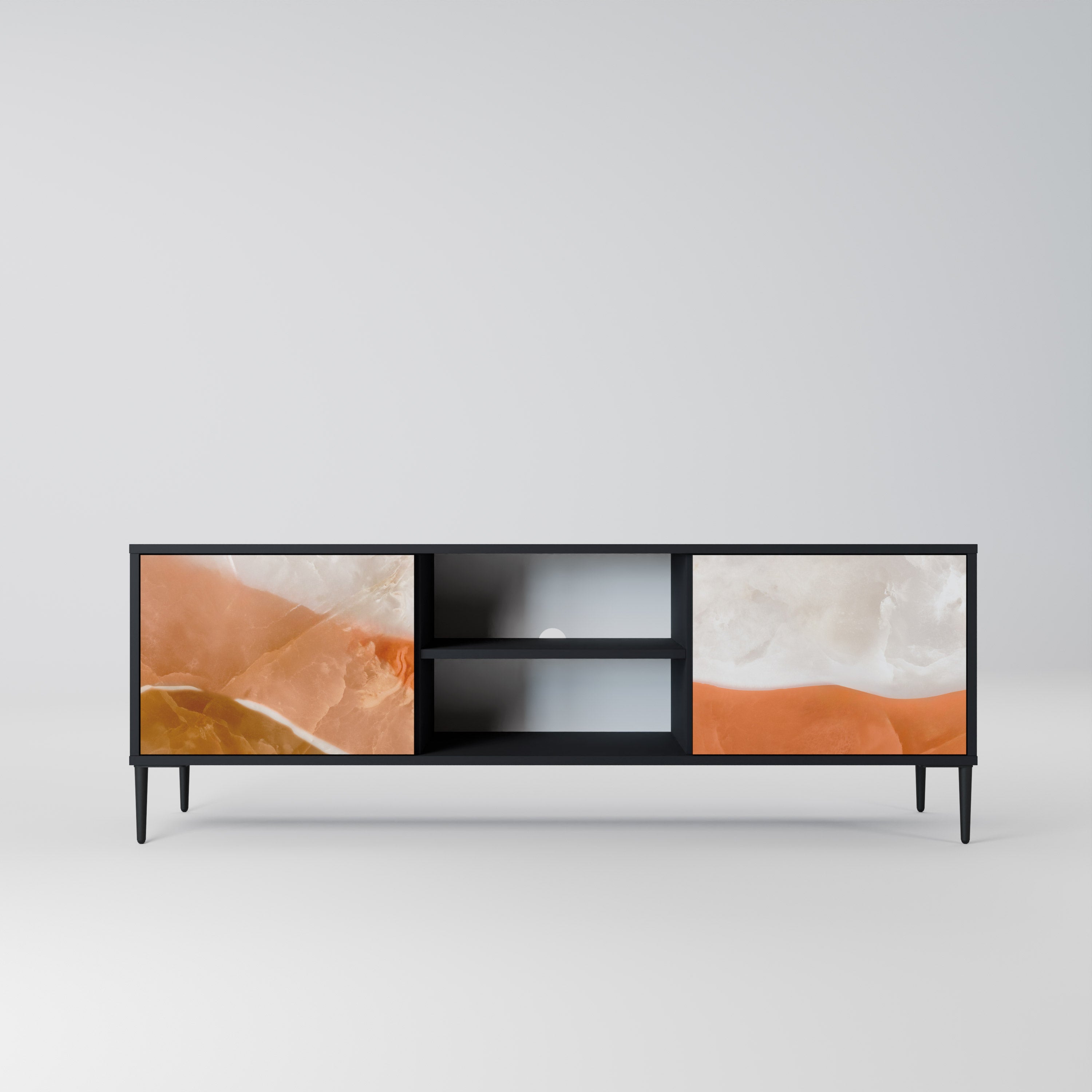 Mueble de TV de 2 puertas SPLENDOUR de SANDHILLS con acabado negro