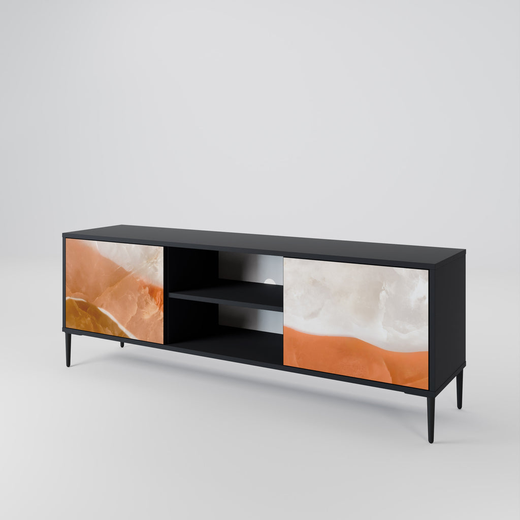 Mueble de TV de 2 puertas SPLENDOUR de SANDHILLS con acabado negro