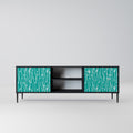 TURQUOISE RAIN Mueble de TV de 2 Puertas en Acabado Negro