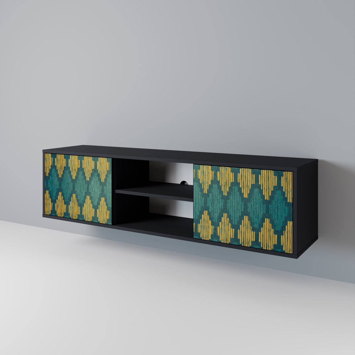 POLYGONS Mueble de TV de 2 Puertas