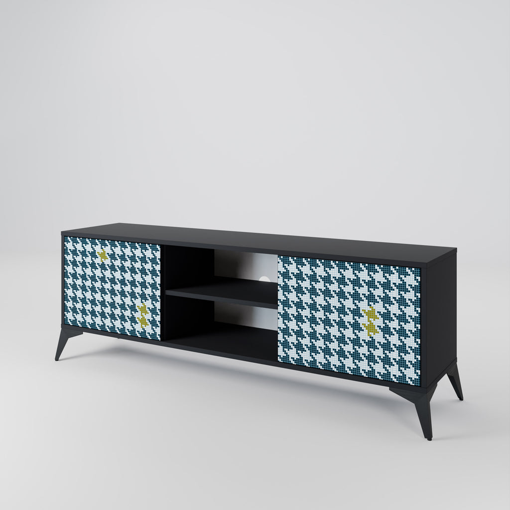 FUERA DE CONTEXTO Mueble de TV de 2 puertas en acabado negro