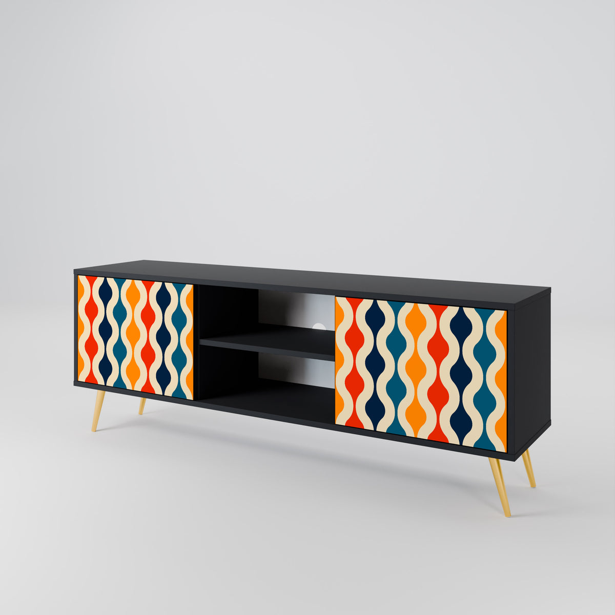 COLORFUL NOSTALGIA Mueble de TV de 2 Puertas