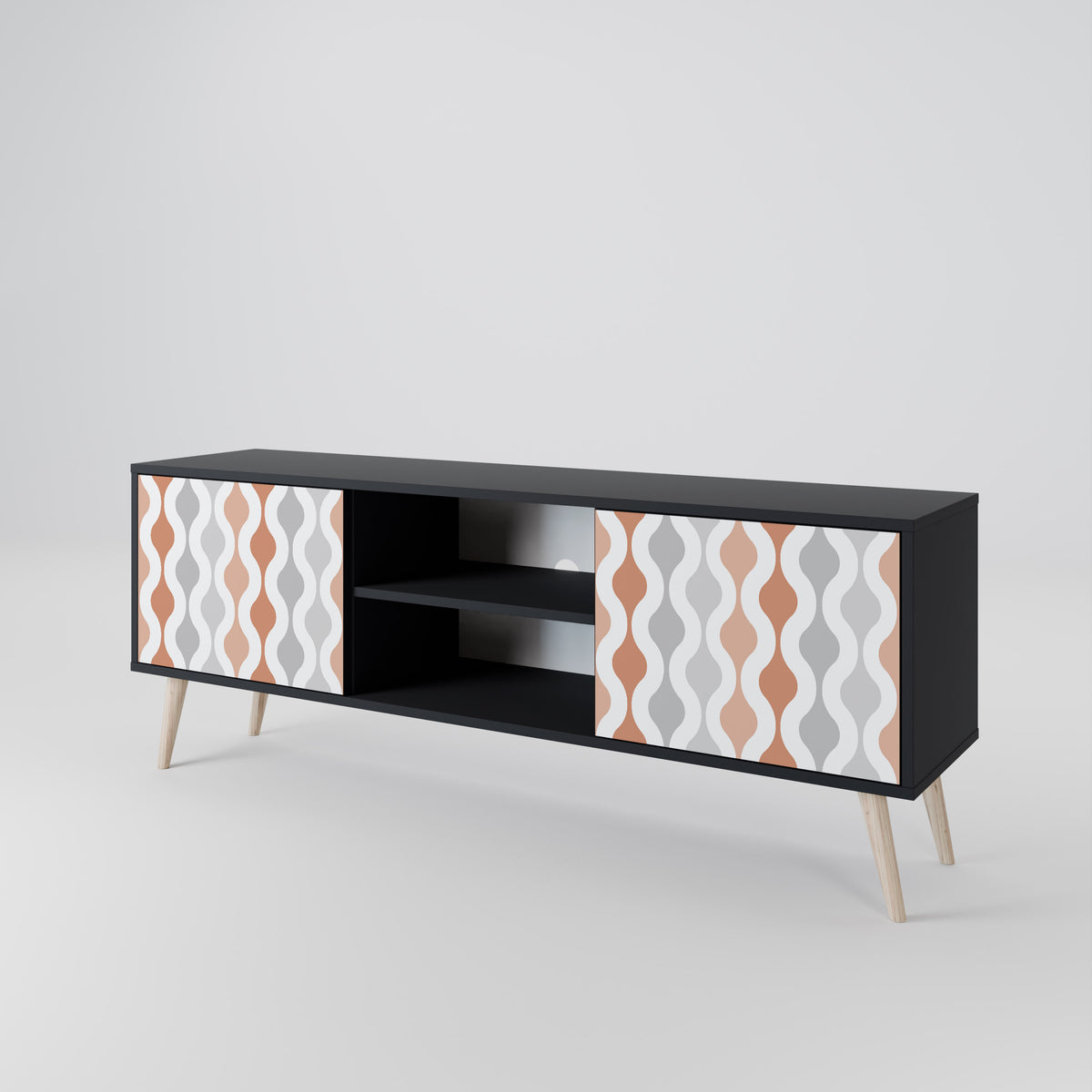 HAZY NOSTALGIA Mueble de TV de 2 Puertas