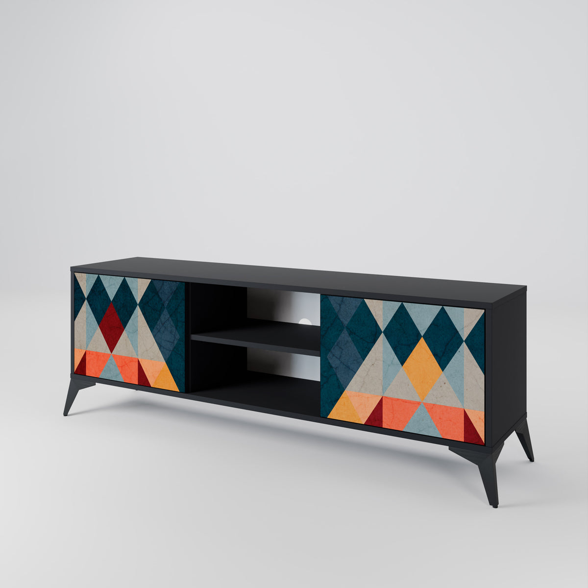 CRACKED ILLUSION Mueble de TV de 2 Puertas