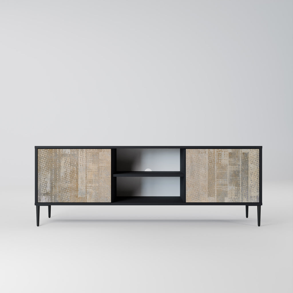 Mueble para TV de 2 puertas SCREEN ERROR con acabado negro