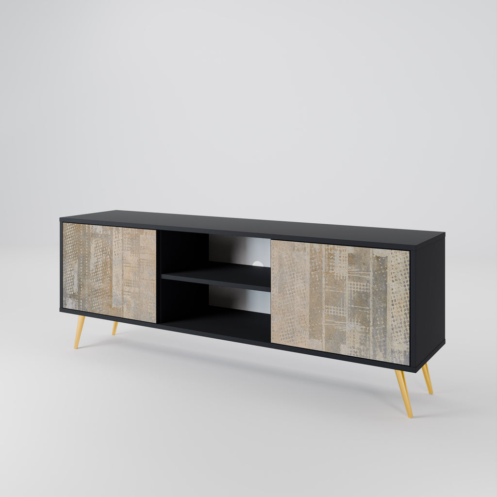 Mueble para TV de 2 puertas SCREEN ERROR con acabado negro