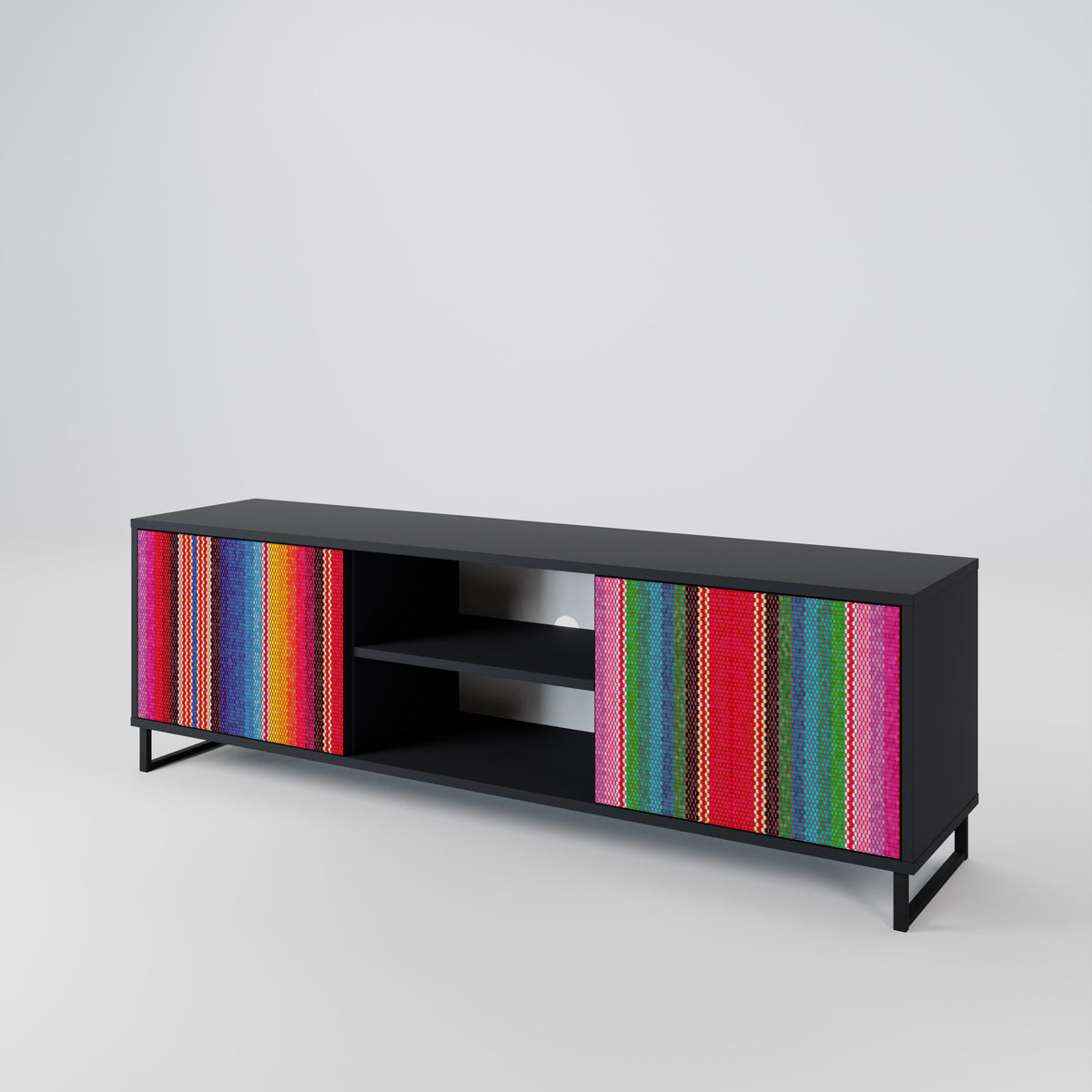 ETHNIC MEXICAN Mueble de TV de 2 Puertas
