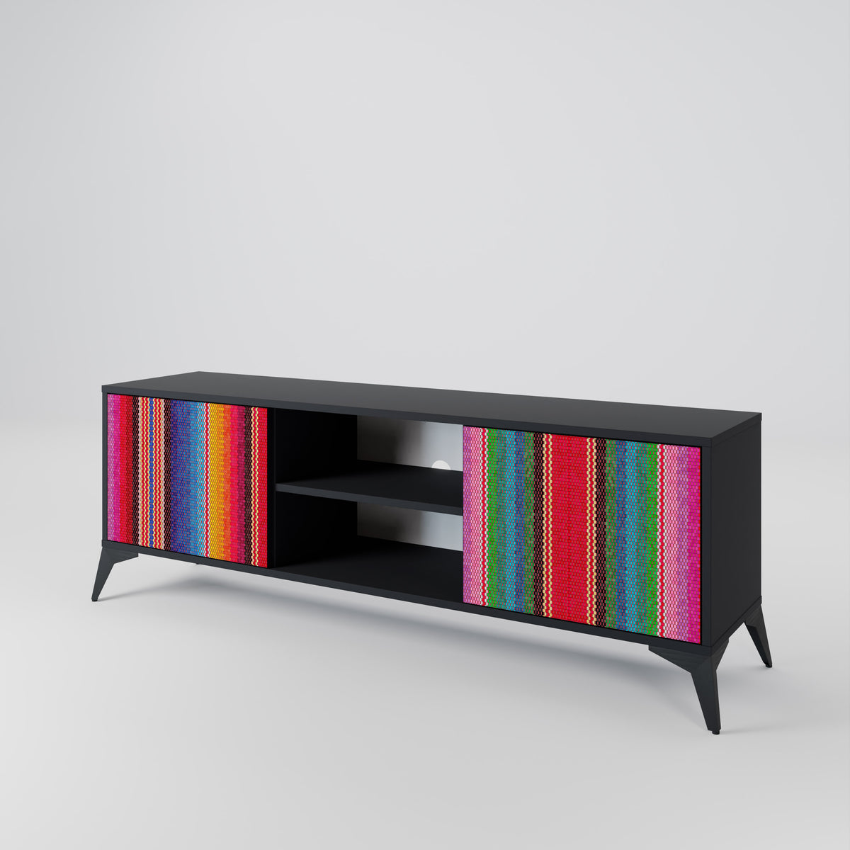 ETHNIC MEXICAN Mueble de TV de 2 Puertas