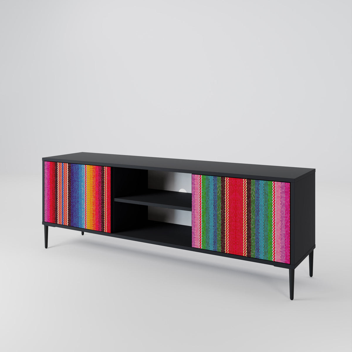ETHNIC MEXICAN Mueble de TV de 2 Puertas