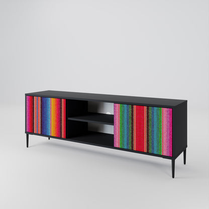 ETHNIC MEXICAN Mueble de TV de 2 Puertas