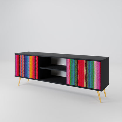 ETHNIC MEXICAN Mueble de TV de 2 Puertas
