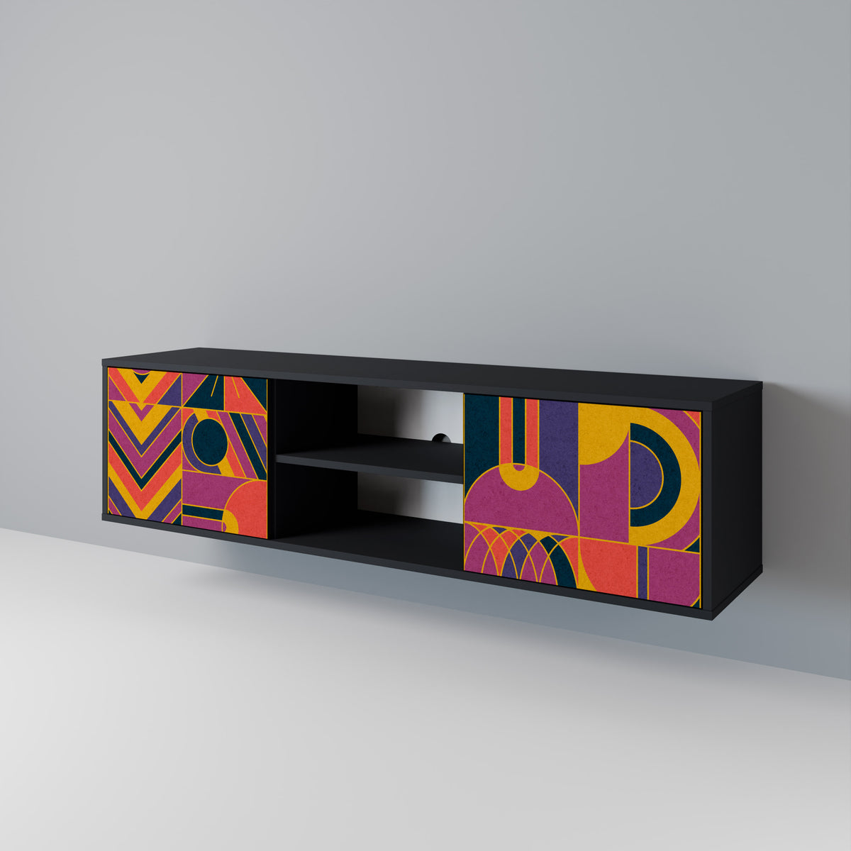 ELECTRIC PATTERNS Mueble de TV de 2 Puertas