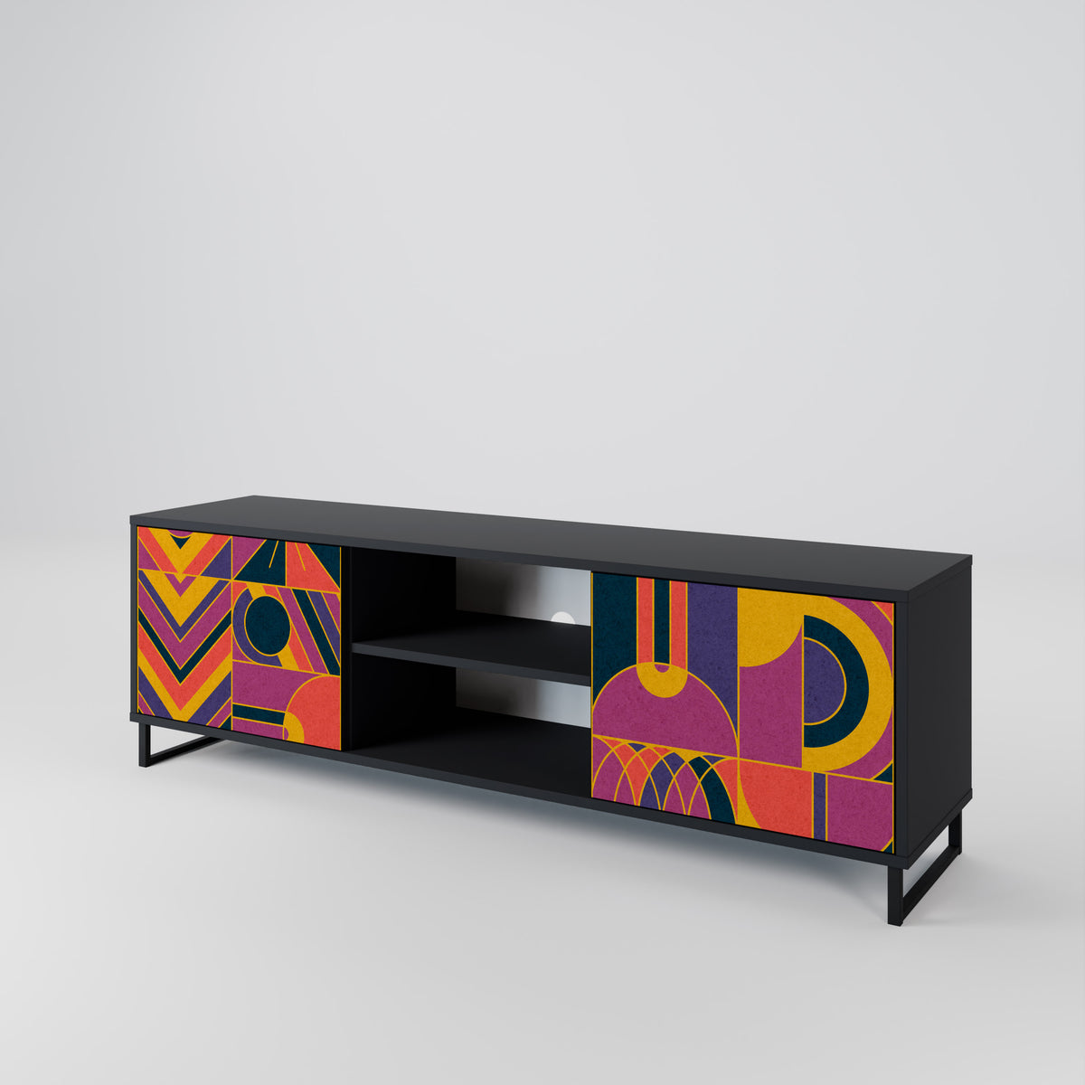 ELECTRIC PATTERNS Mueble de TV de 2 Puertas