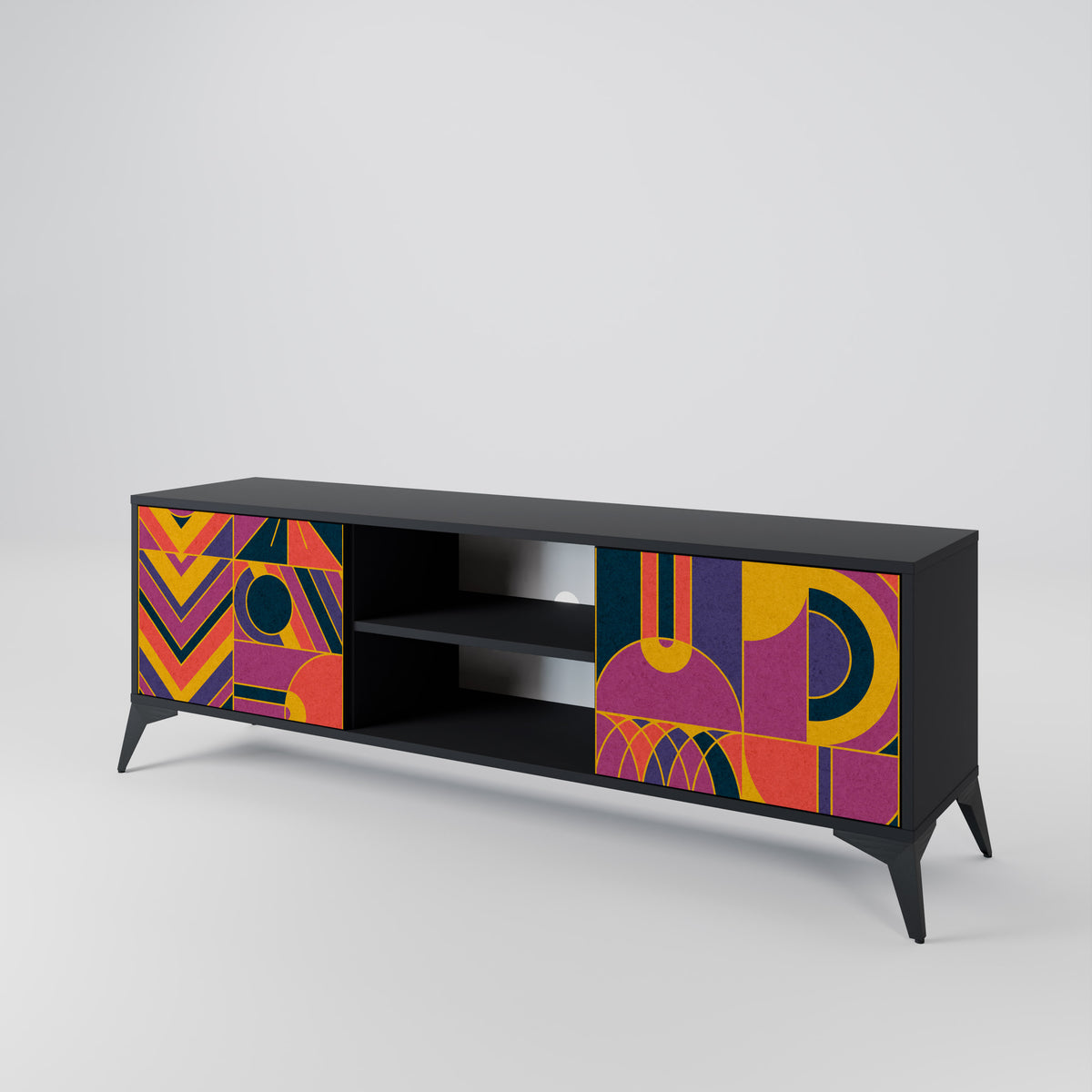 ELECTRIC PATTERNS Mueble de TV de 2 Puertas