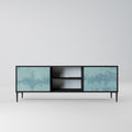SKY WASH 2-Door TV Stand in Black Finish