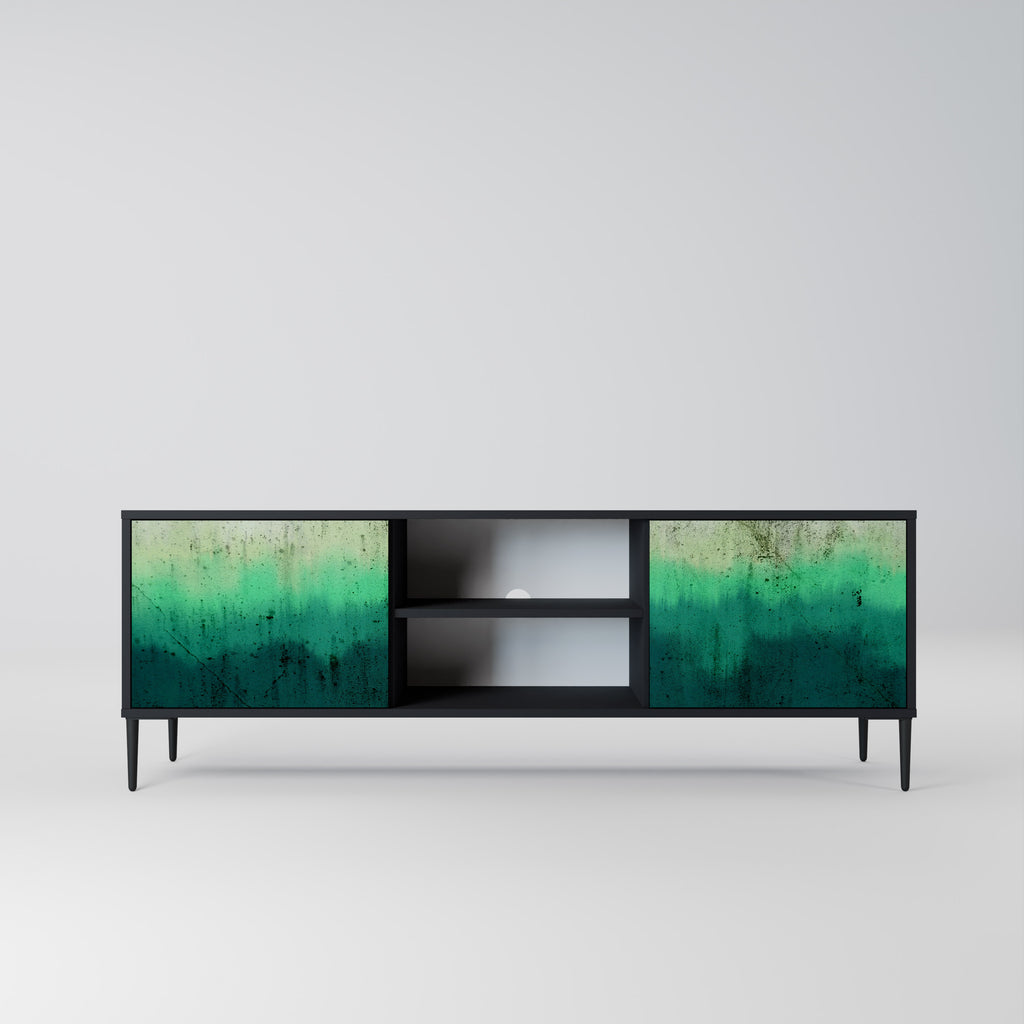 Mueble de TV de 2 puertas NORTHERN LIGHTS con acabado negro