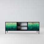 NORTHERN LIGHTS 2-Door TV Stand in Black Finish