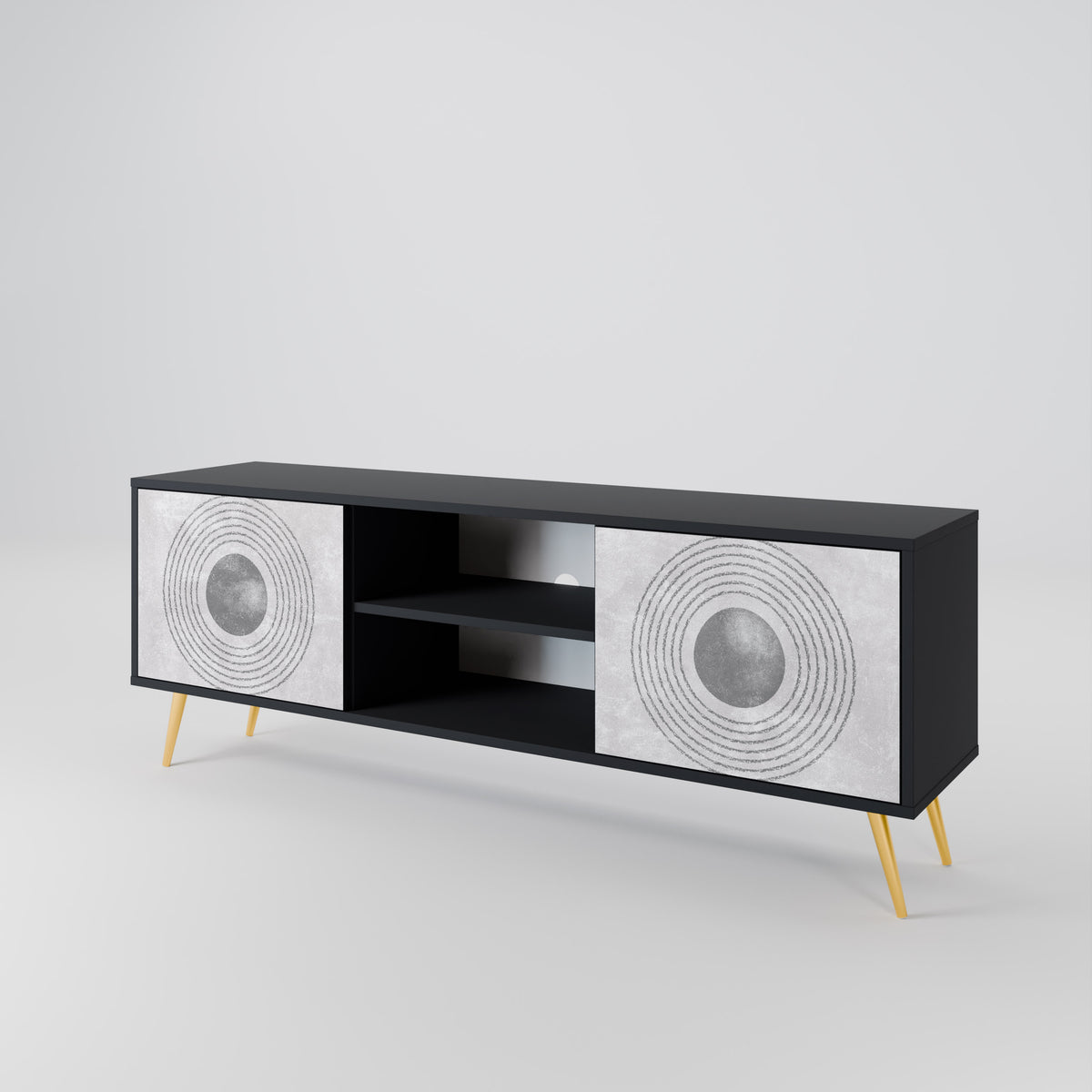 SOLID CIRCLES Mueble de TV de 2 Puertas