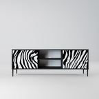 SPLENDID ZEBRA Mueble de TV de 2 Puertas en Acabado Negro