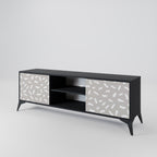 PASSING SECONDS 2-Door TV Stand in Black Finish