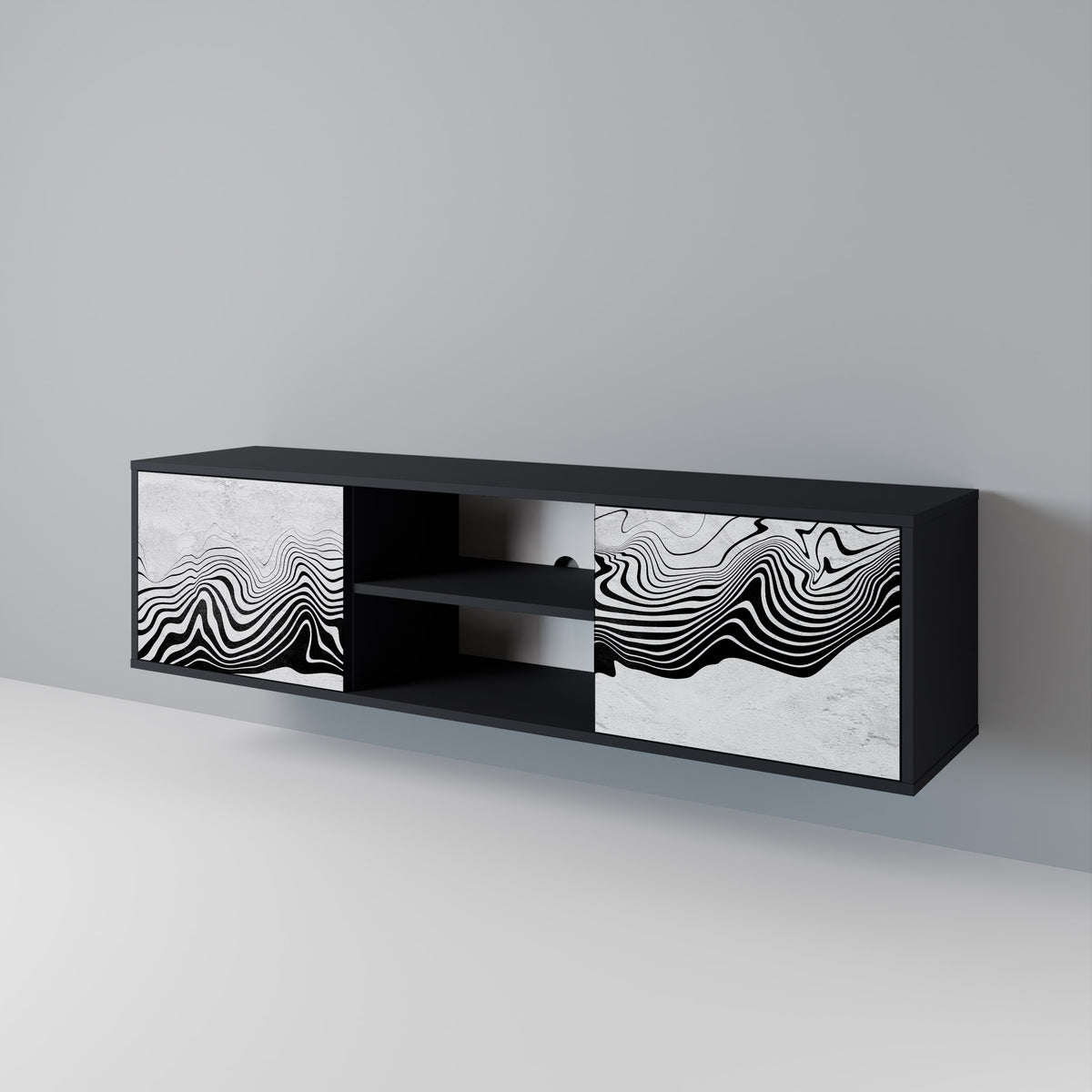 MONOCHROME MIRAGE Mueble de TV de 2 Puertas