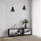 MONOCHROME MIRAGE 2-Door TV Stand in Black Finish