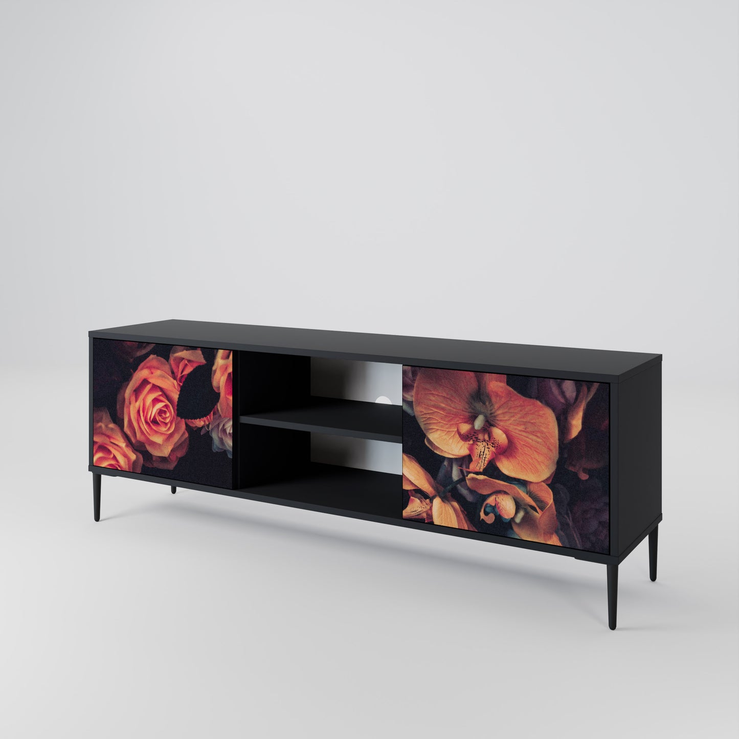 NEVERENDING BLOOM Mueble de TV de 2 Puertas