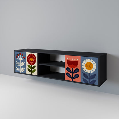 SCANDIC FLOWERET Mueble de TV de 2 Puertas
