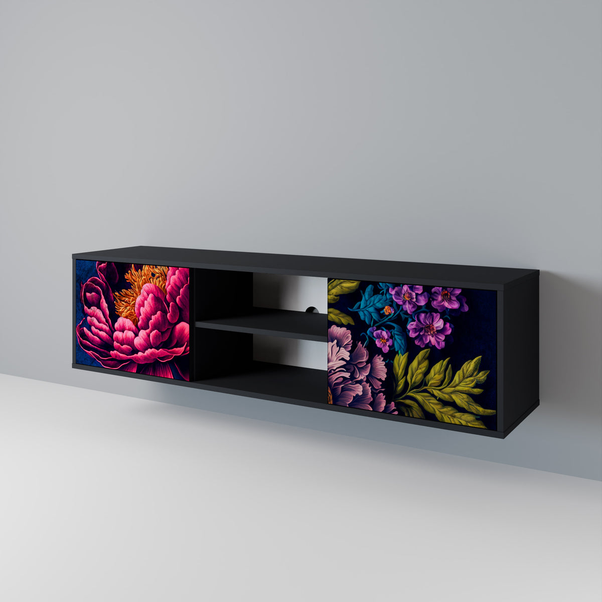 BLOOMING ELEGANCE Mueble de TV de 2 Puertas
