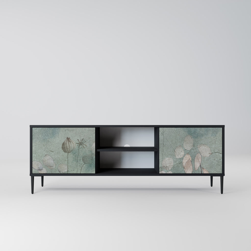 Mueble de TV NIGHT LADY de 2 puertas con acabado negro