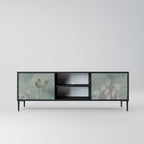 NIGHT LADY 2-Door TV Stand in Black Finish