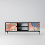 PASTEL DESTINY 2-Door TV Stand in Black Finish